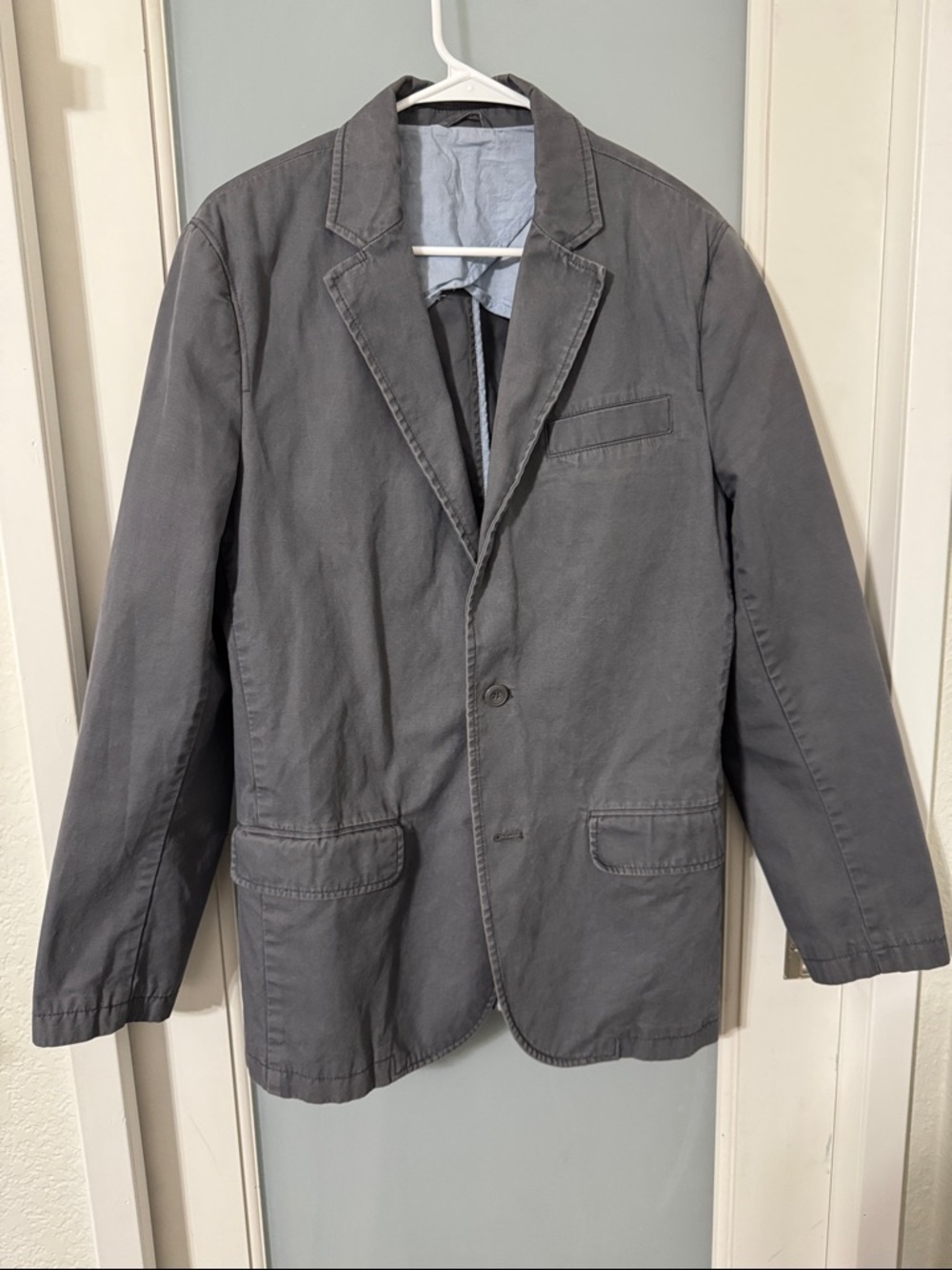 Old Navy Gray Blazer with Light Blue Lining